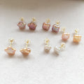 925 Stud Silver Nature Star and Flower Baroque Freshwater Pearl Earrings Single Earringkeshi Baroque Pearl Earring