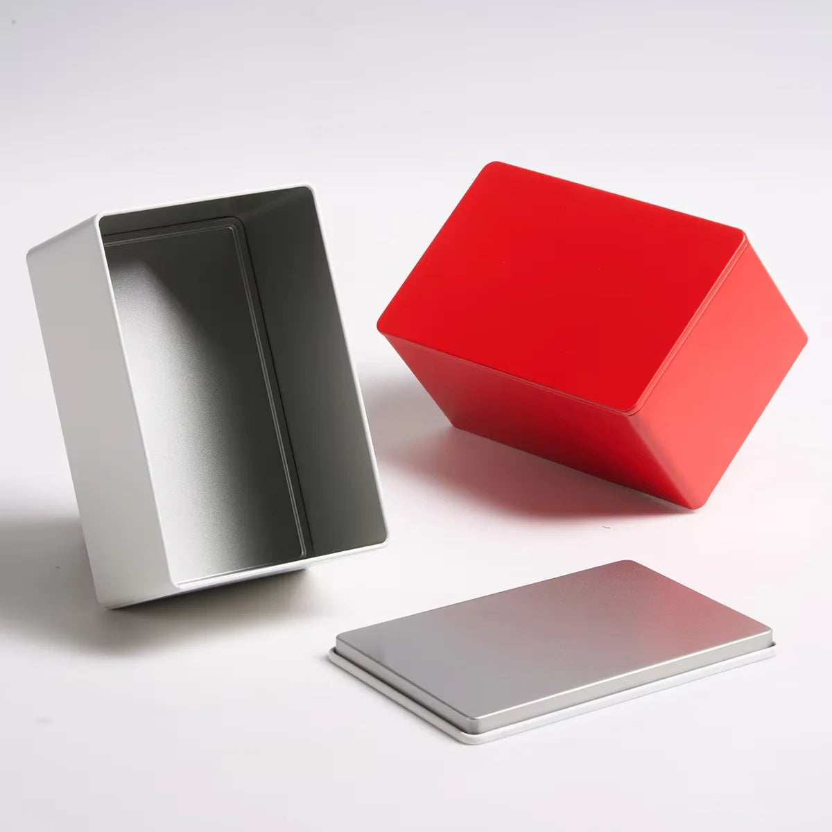Custom Recycled Metal Tin Box Empty Rectangle Can for Tea & Cookie for Food Storage-Eco-Friendly Tinplate Packaging