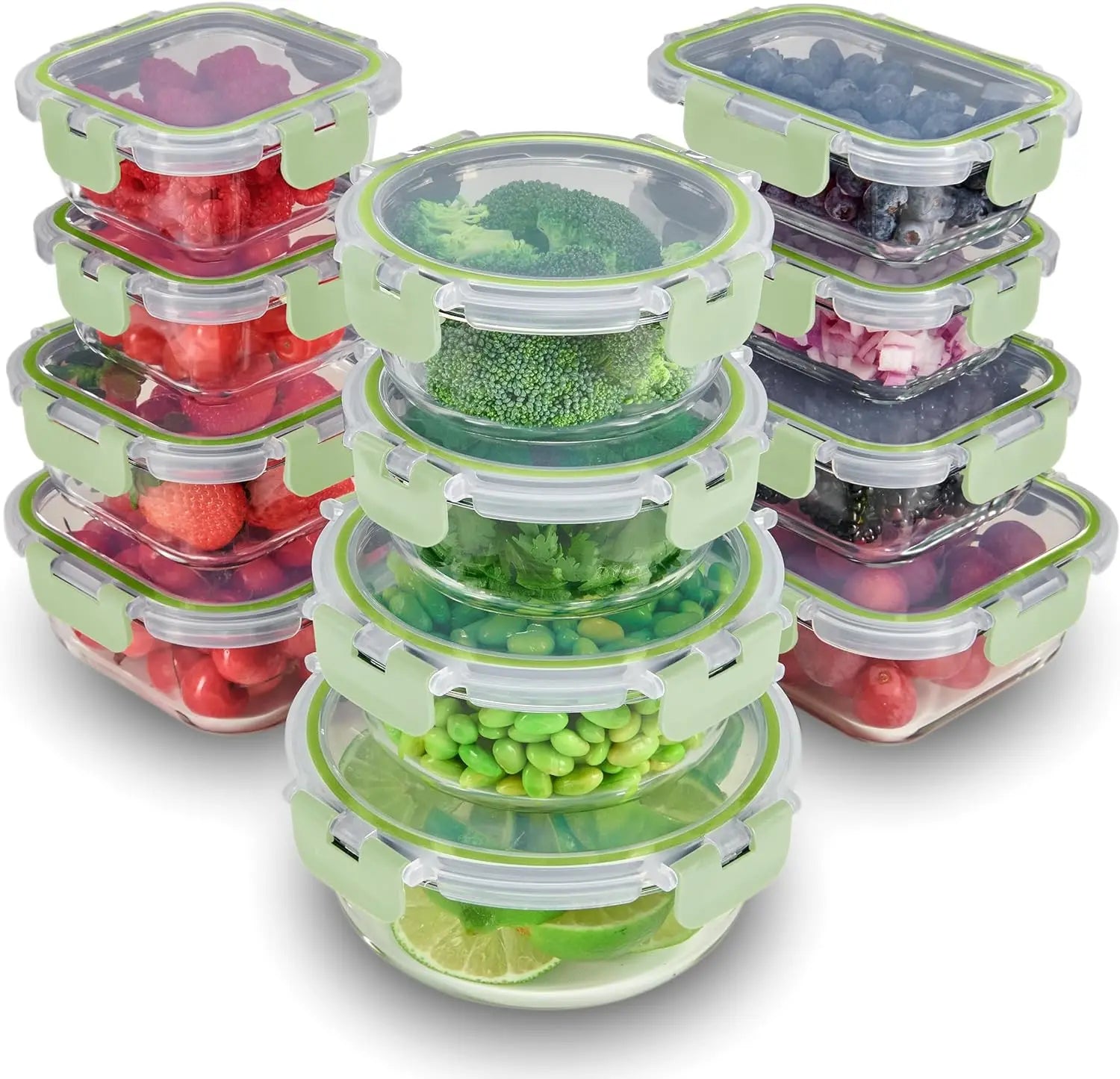 Glass Food Storage Containers with Lids 36oz Glass Meal Prep Containers Reusable Glass Bento Boxes for Adults