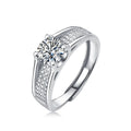 New Style 1 Carat Couples Luxury Jewelry Moissanite Engagement Wedding Rings Women Rings Jewelry Women 925 Sterling Silver