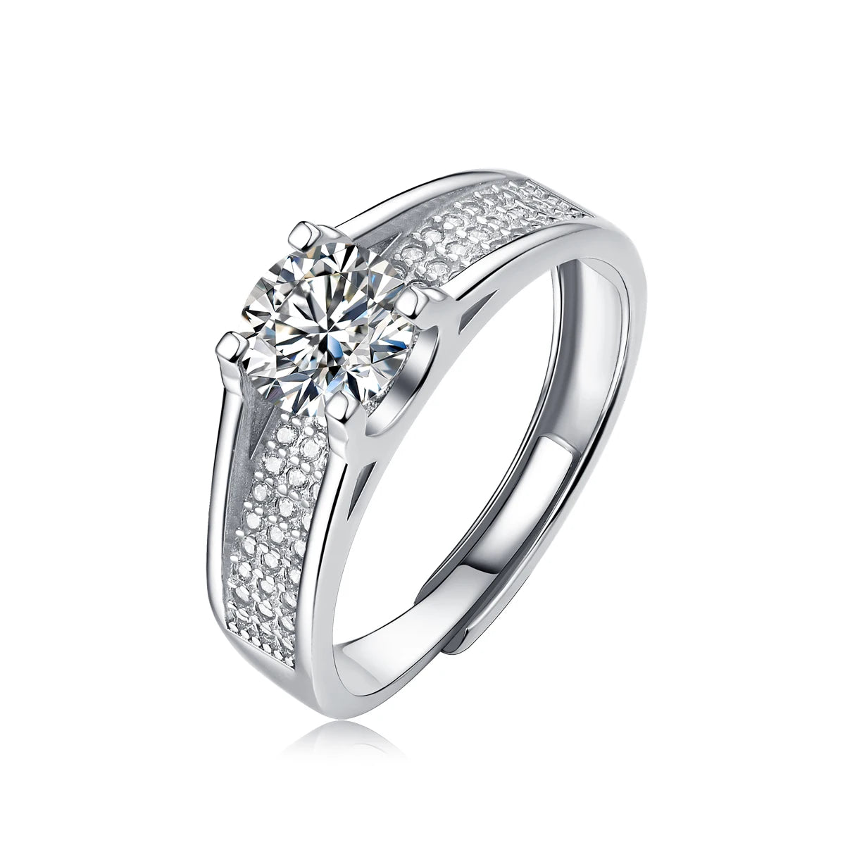 New Style 1 Carat Couples Luxury Jewelry Moissanite Engagement Wedding Rings Women Rings Jewelry Women 925 Sterling Silver