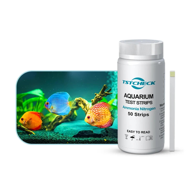 Aquarium Test Strips Ammonia Nitrogen Test Kit for Aquarium Fish Tank Pond Range-Guided and Easy-to-Read Color Corrected