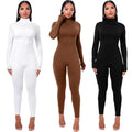 Stand Collar Workout Woman Outfit Jumpsuit for Women Girls' Winter Clothes One Piece Jumpsuits for Ladies