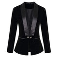 S-3XL Elegant Solid Color Suit Jacket Slimming Velvet Suit Top