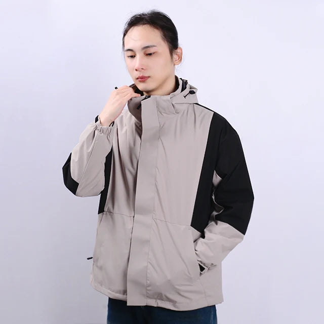 Gelan Stylish 3-in-1 Protective Storm Jacket Off-Shoulder Design Windproof and Waterproof Warm for Both Cold and Hot Weather