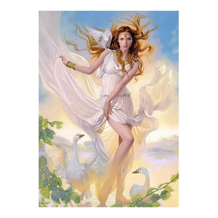 Ever Moment Diamond Art Paintings 50*70 Goddess Female Warrior Divinity Modular Pictures Beadwork Handicrafts Home Decor 4Y2105