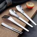 Luxury Rainbow Mirror 304 Stainless Steel Mini Dessert Fork Spoon Coffee Measuring Cupping Spoon Cutlery Set for Giveaways