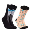 Funny Bride Groom Wedding Cotton Socks Bride Gift Cartoon Husband Socks