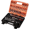 53-Piece Hand Tool Set for Car Repair Chrome Vanadium Steel Hard Case-Professional Ratchet Wrench & Socket Set (OEM Option)