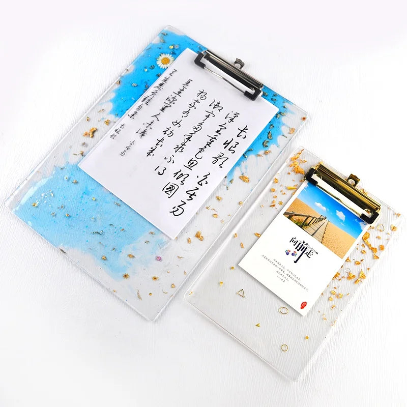 DIY File Folder Clip Rectangular Silicone Mold for Epoxy Resin UV Craft Handmade Tools Accessories Notebook Mold