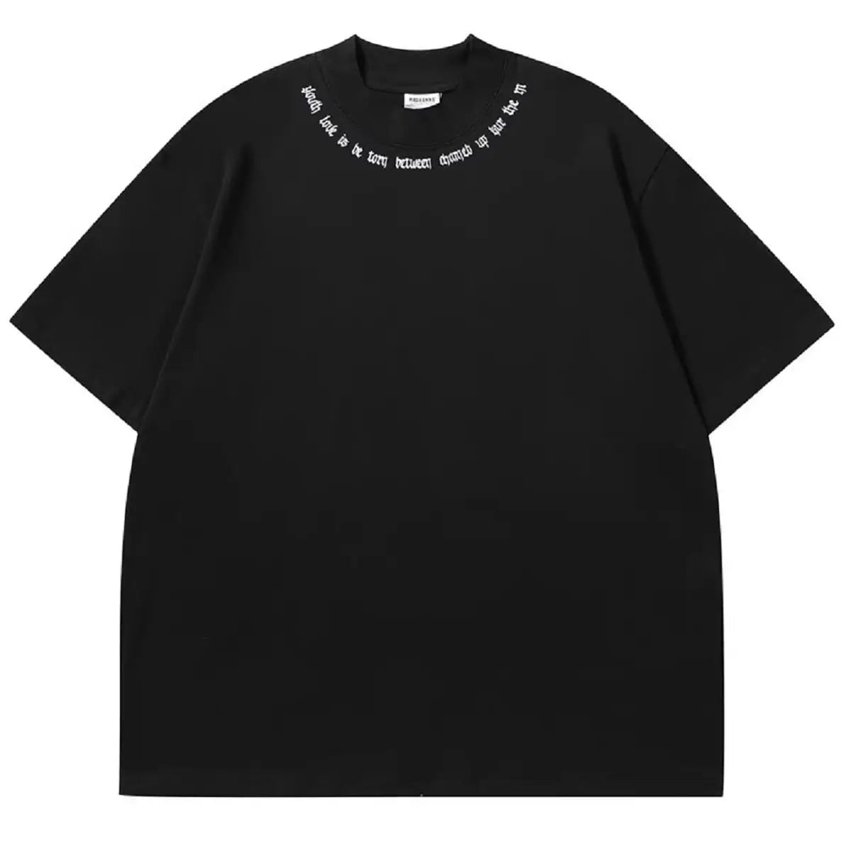 Black Wholesale Over Size Wash Empty T-shirts Cropped Box Fit Unisex Custom logo 160 Gsm Costume t Shirt Printing