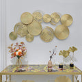 Light Luxury Abstract Circular 3D Metal Wall Art Decor Iron Nature Home Living Room Bedroom Hanging Decoration
