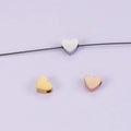 Wholesale Stainless Steel Heart Charms for Jewelry Making Beaded Heart Pendant Accessories Love DIY Necklace and Bracelet