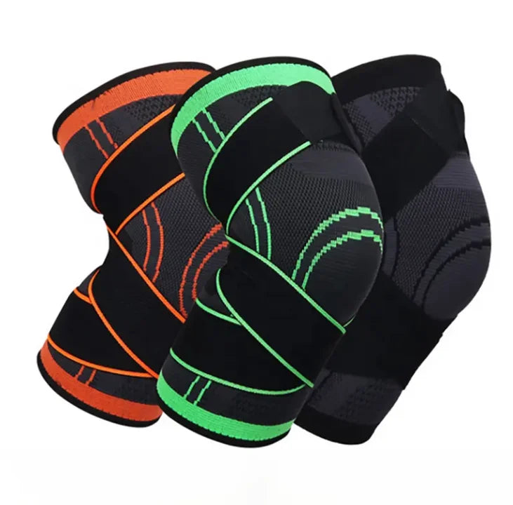 Custom High Elastic Anti-Slip 3D Compression Nylon Knee Sleeves Fitness Basketball Powerlifting Protection Bandage Weight