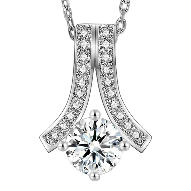 OAHLAN Necklace in Sterling Silver Horoscope Necklace Women 1ct Moissanite Diamond Lucky Pendant Necklace Jewelry Wholesale