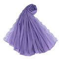 Fashion Wholesale Chiffon Scarf With Embroidery Lace Hijab High Quality New Design Hijab for Muslim Women