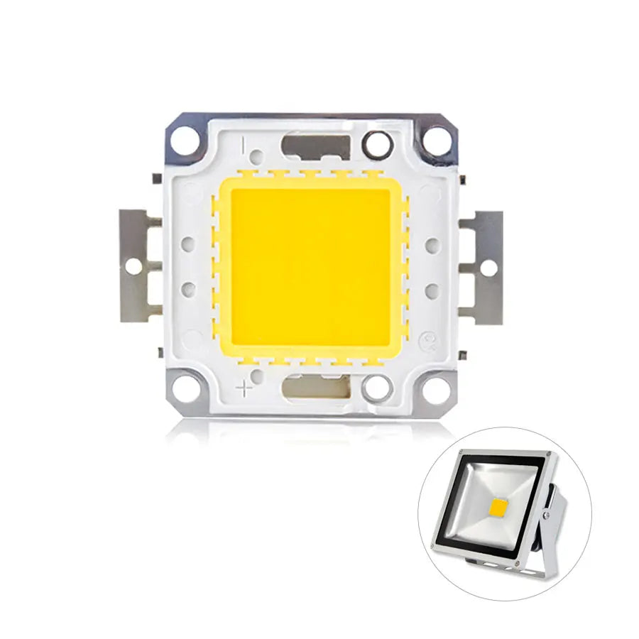 Square/ Round 10W 20W 30W 50W 100W LED Light Chip for Floodlights DC 30V 36V COB Integrated LED Lamp Diodes Flood Lights