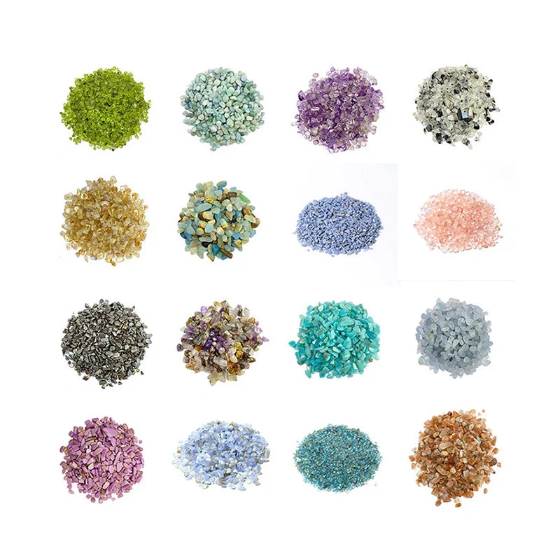 Crystal Chips Natural Rose Quartz Chips Healing Tumble Stone Citrine Chips Gravels for Fengshui Decoration