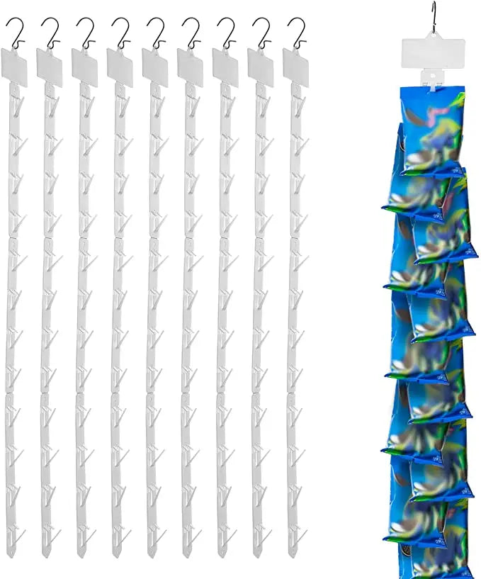 Free Sample Supermarket Plastic Snacks Hanging Display s with Metal Hook