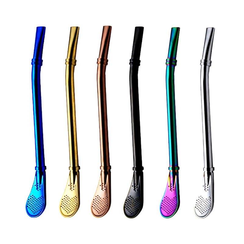 Best Wholesale Argentina Style Products Stainless Steel Yerba Mate Filter Straws Spoon Customized with Metal Color
