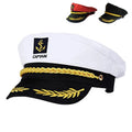 Adult Navy Hat Yacht Hats Boat Skipper Ship Sailor Captain Costume Hat Cap for Men Women Adjustable