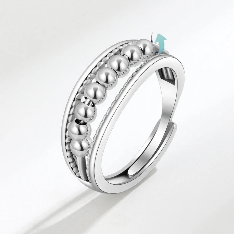 X168 Wholesale Adjustable Spinner Fidget Rotating Ring Fashion Anti-anxiety Anti Stress Rotating Finger Rings Jewelry