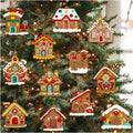 12pcs Gingerbread Man Ornaments for Christmas Tree Assorted Gingerbread Ornaments Gingerbread Christmas Ornaments with a String