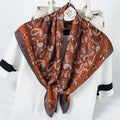 Fashion Foulard Custom Bohemia Digital Printing 70x70cm Satin Square Scarves Women Luxury Elegant Bandanas Shawl