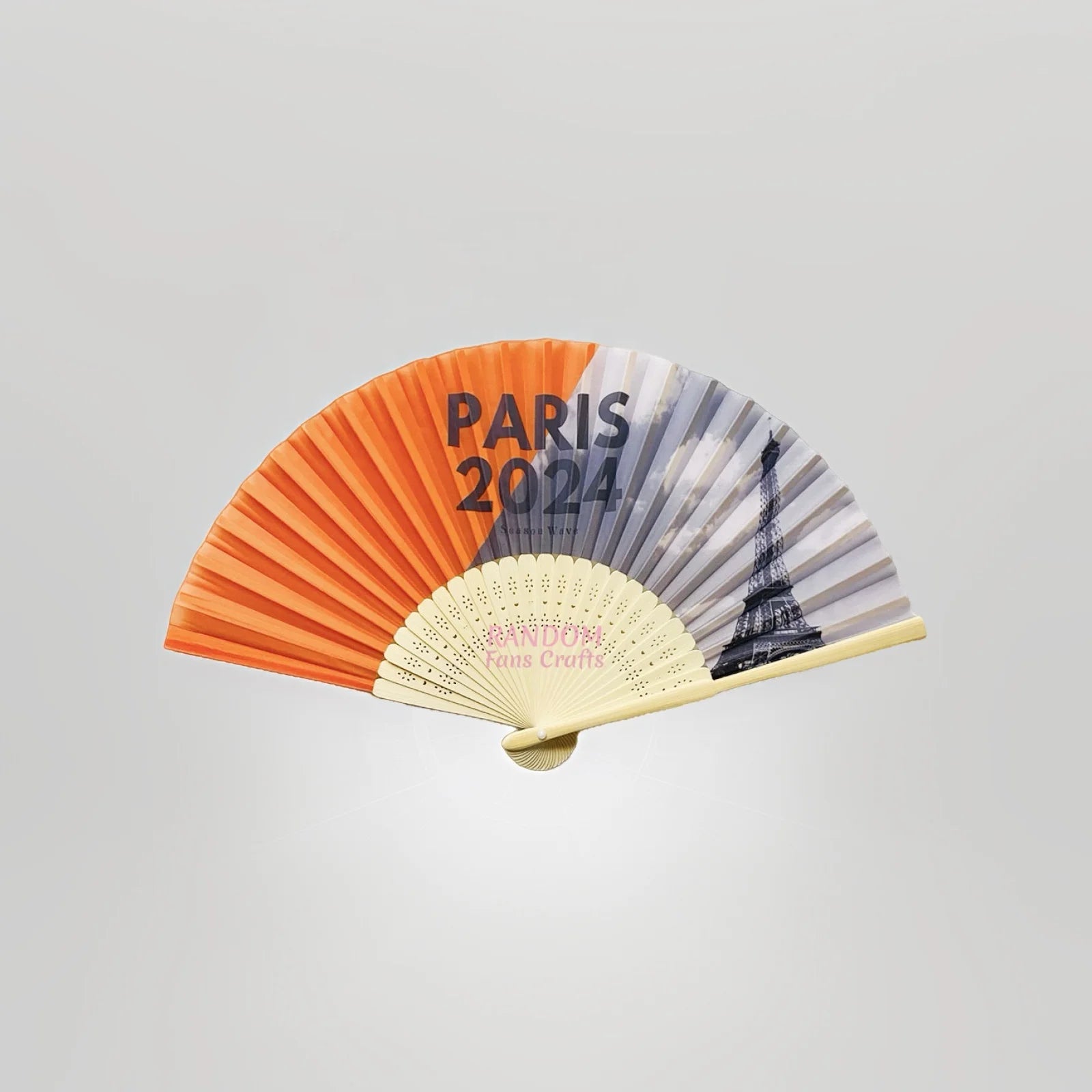 Guarantee Quality Excellent Customized Carved Printed Bamboo Handle Multi-Size Hand Fan for Advertising Promotion Wedding