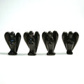 Huiying Hand Carved Natural Black Obsidian Crystal Reiki Polished Angels for Sale Crafts