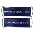 High Quality PET Custom Printing Mini 24*70cm Roll up Retractable Sports Fan Roll up Advertising Hand Held Scrolling Banner