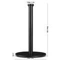 Modern Style Black Steel Paper Towel Holder Stainless Steel Surface Finish Solid Weighted Base for Kitchen Hotel Countertop Use