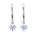 Messi Jewelry Custom Women Jewelry MSE-685 18K HPHT 0.57CT D VS1 Lab Grown Diamond Cluster Stud Earrings