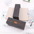 Fashion Double-layer Glasses case Packaging Retro Folding Box  Sunglasses Bag Pu Leather Box Custom logo