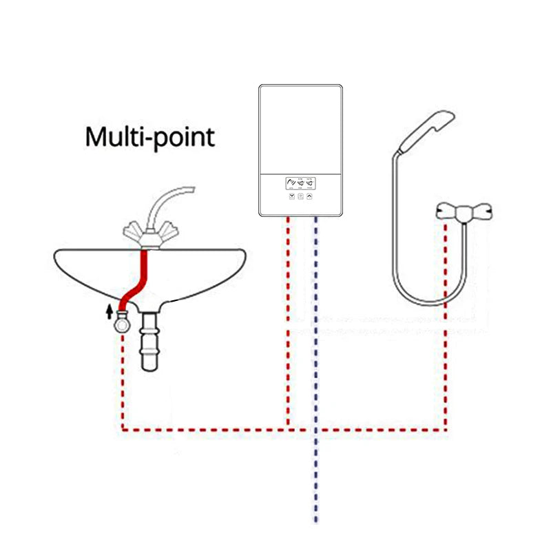 Newest Saving Energy Electric Home Instantaneous Power Water Heater for Multi Point