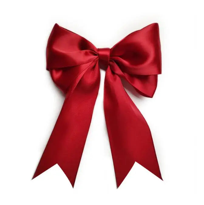 Red Green Christmas Satin Ribbon Bow Decorative Bow