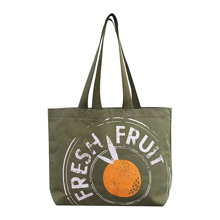 Promotional Cheap Logo Printed Fashion Shopping Reusable Grocery Heavy Duty Shopping Cotton Canvas Tote Bag MegaBDM