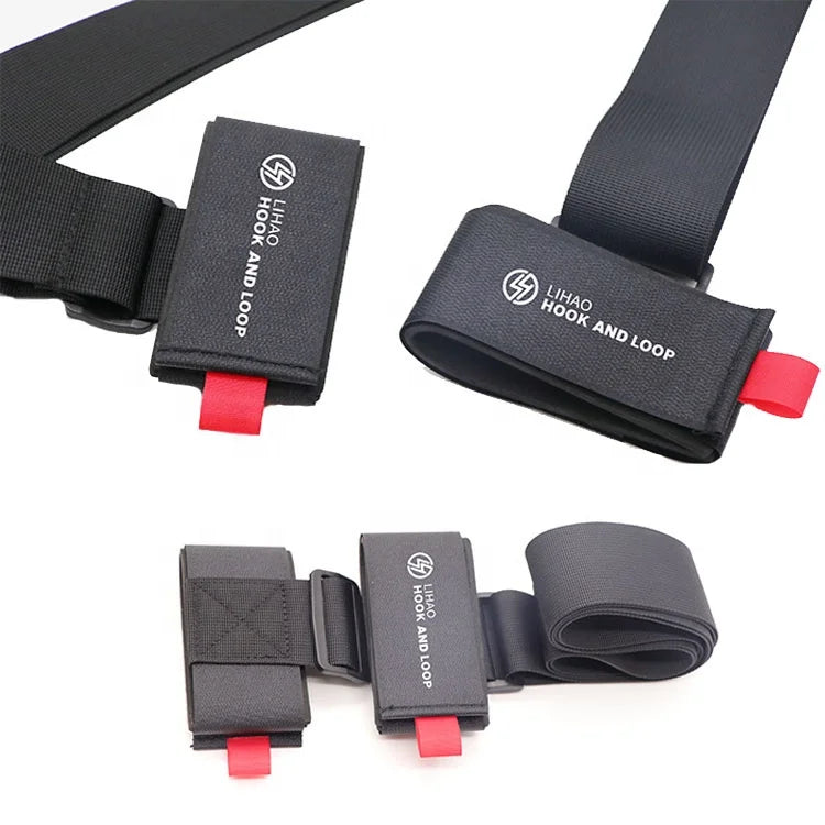 Hot Sale Nylon Ski Strap Carrier Strap With Printed Logo Hook and Loop for Binding Snowboard
