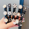 Wholesale 2021 Creative Design Luxury Elegant Flower Pearl Hairpin Rhinestone Girl Bangs Hair Clip