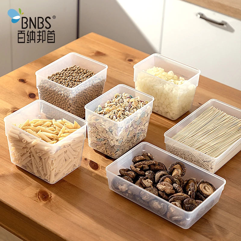 Fridge Kitchen Organizer Stackable Clear Transparent PP Multifunction Travel Food Storage Containers Set Easy Open Big Capacity
