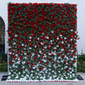 3D/5D Roll up Slik Rose Backdrop Hanging Curtain Flower Wall Fabric Wedding Stage Background Decoration