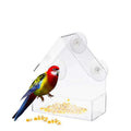 Transparent Glass Window Viewing Bird Feeder Hanging Suction Alimentador Adsorption House Type Bird Feeder