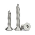 304 Stainless Steel Hexagon Socket Countersunk Head Self Tapping Screws ST2 ST2.3 ST2.6 ST3 ST3.5 ST4 ST5 ST6 ST8