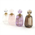 Natural Energy Healing Crystal Stone Perfume Bottle Necklace Women's Essence Bottle Pendant