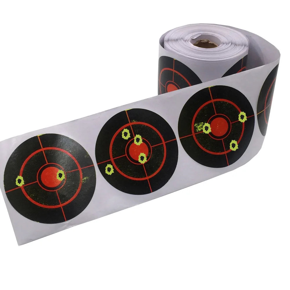 Hot Selling Wholesale Splatter Self Adhesive Paper 3 Inch Shooting Target Stickers with Fluorescent Yellow Impact