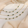 Sparkling Geometric Green Emerald Bracelet Luxury S925 Silver Square Heart Shape Cubic Zircon Bracelet for Gifts