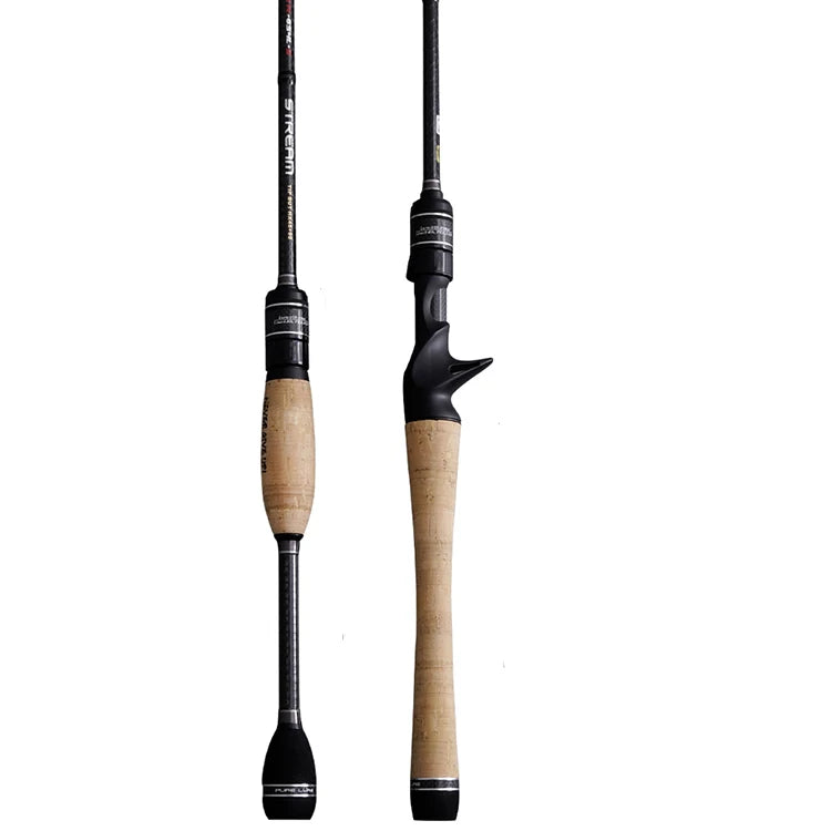 Pure Lure High Carbon Ultra Light Bass & Trout Spinning Casting Rod with Fuji Guides and Cork Handle for Ocean Boat Fishing