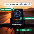 Electric Bike LED Digital Computer Sensor Compatible 24V-60V Models Featuring Integrated USB Charging Waterproof Connector