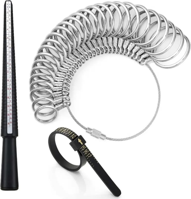 Strong Ostrich Adjustable Plastic Ring Sizer Gauge Soft Tape Measure for Finger Size Measurement Jewelry Tools Equipment
