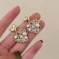 HOVANCI 2020 Women's Fashion Drop Earrings S925 Sterling Silver Designer Gold Plated Heart Dangle Ladies Jewelry